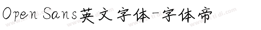 Open Sans英文字体字体转换